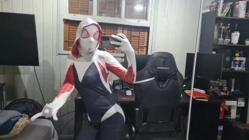Customer photo review of Spider Gwen Costume Adult
