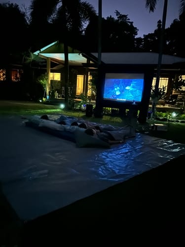 Customer photo review of MovieHub™ Ultra HD Projector + FREE Projector Screen