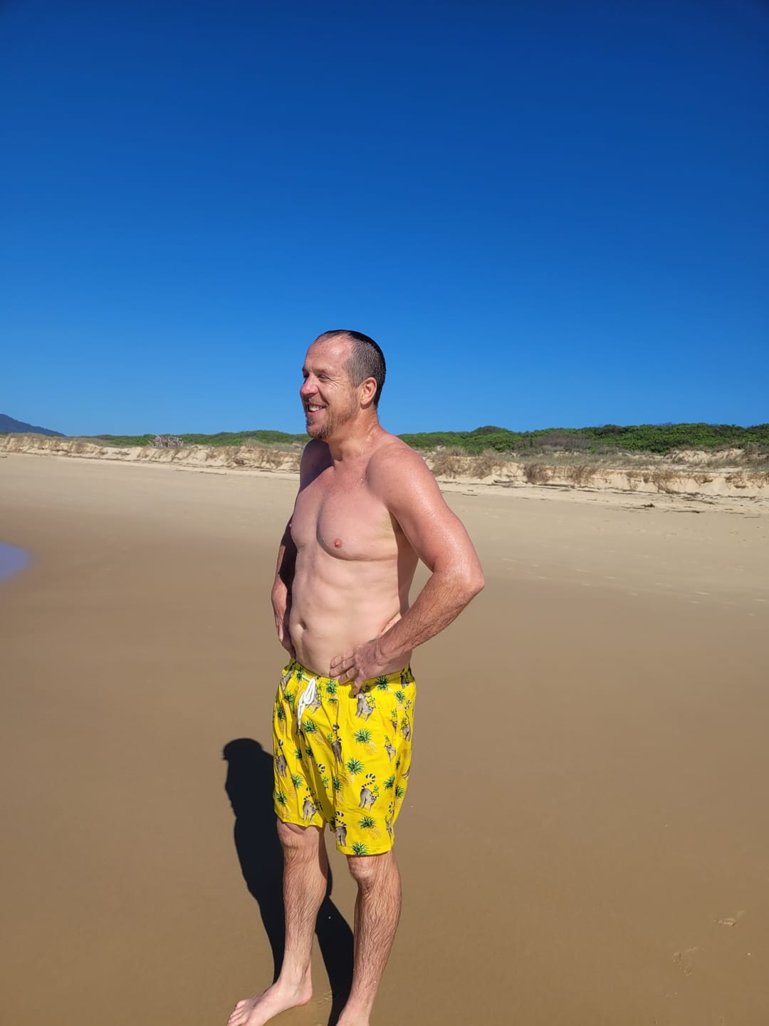 Customer photo review of Pineapple Lemurs Men's Boardshorts