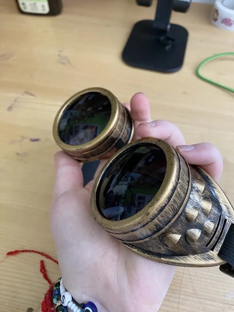 Customer photo review of Steampunk costume goggles