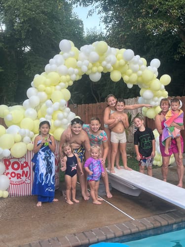 Customer photo review of 10x8 Ft Aluminum Balloon Arch Frame Wedding Arch Stand