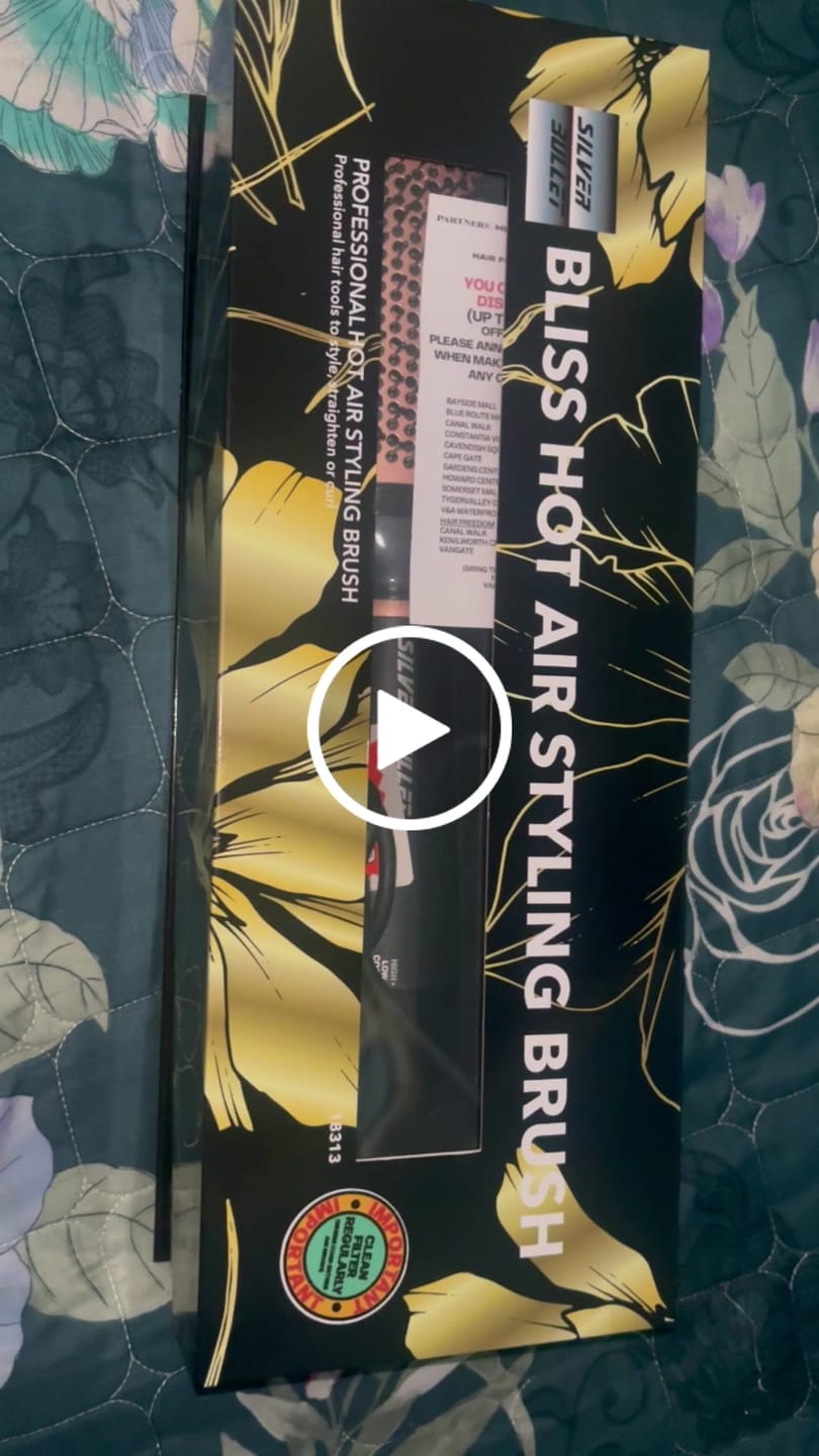 Customer video review of Silver Bullet Bliss Hot Air Hair Styling Brush 1200W