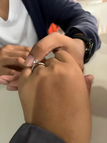 Customer photo review of 1ct Solitaire 3mm Engagement Ring