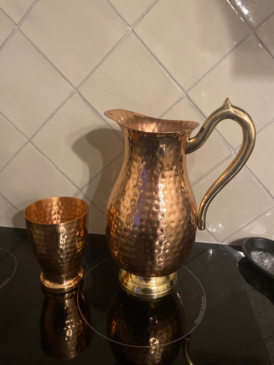 Customer photo review of Muglai Pure Copper Jug - 2L