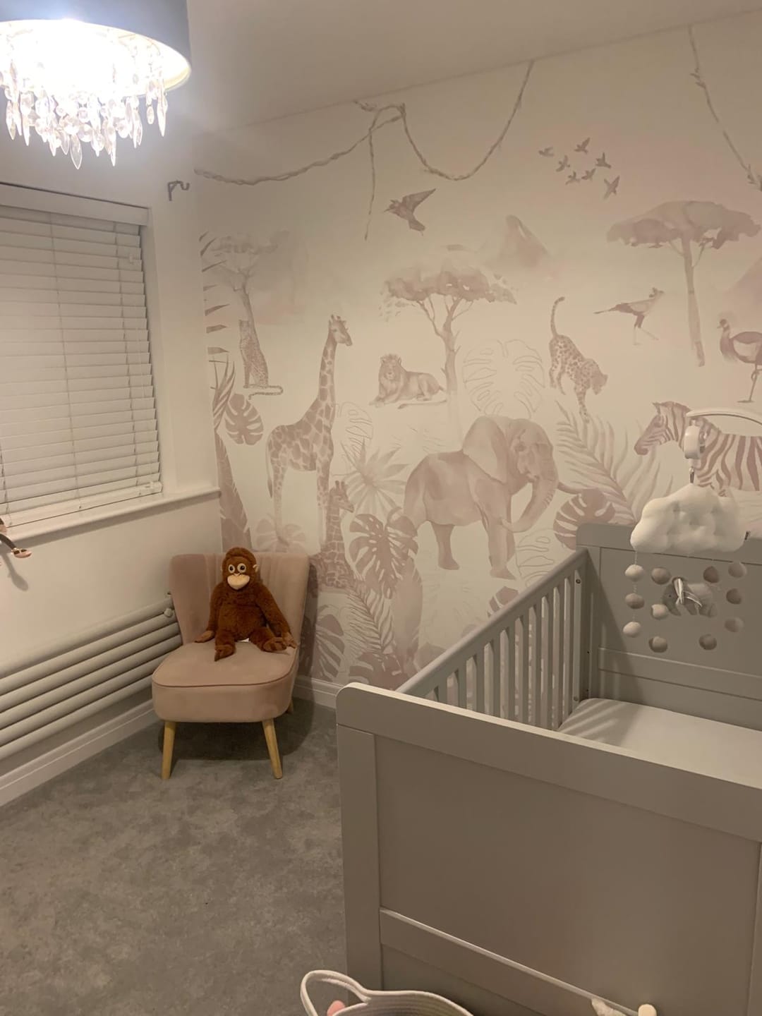Customer photo review of Paradise Jungle Wallpaper Mural | Rose