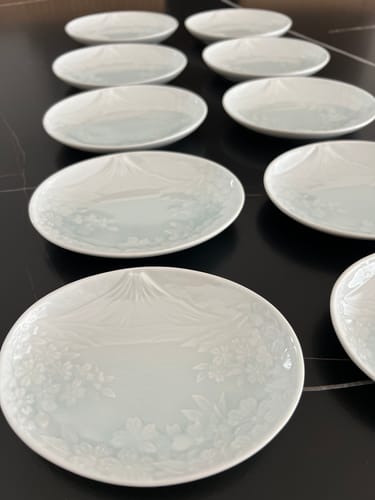 Customer photo review of Celadon Mount Fuji Cherry Blossom Dessert Plate