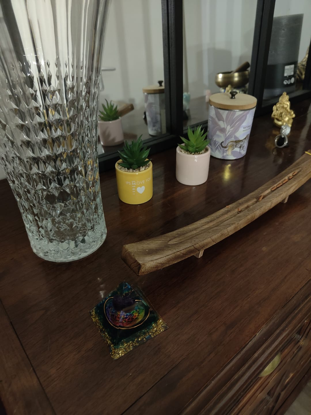 Customer photo review of Orgonite "Abondance & Protection" en Améthyste & Quartz Bleu