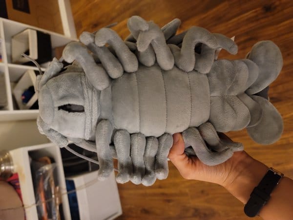Customer photo review of Lifelike Giant Isopod Soft Stuffed Plush Toy