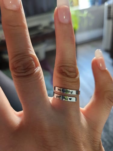 Customer photo review of You F♡cking Got This Ring