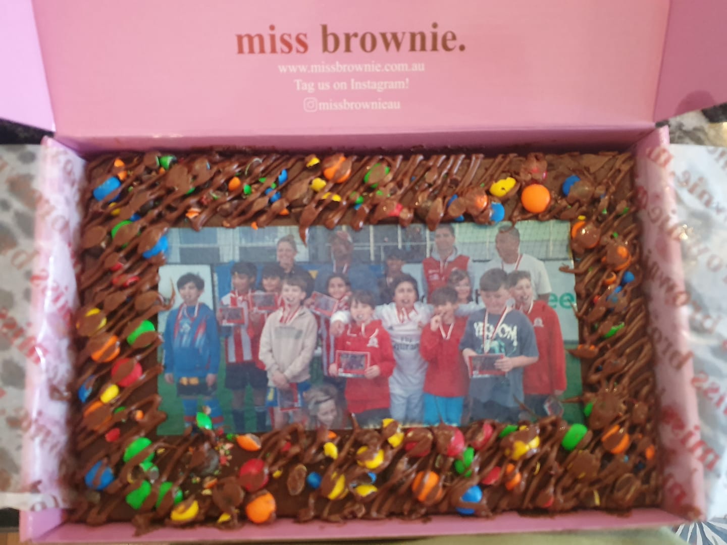 Customer photo review of Custom Image Brownie
