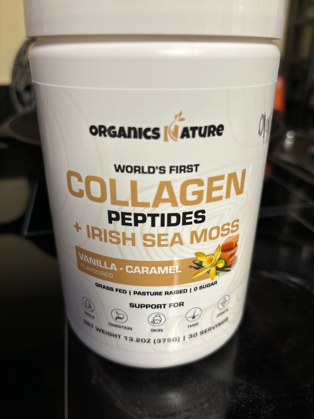 Customer photo review of Collagen Sea Moss Vanilla-Caramel 2 Tubs