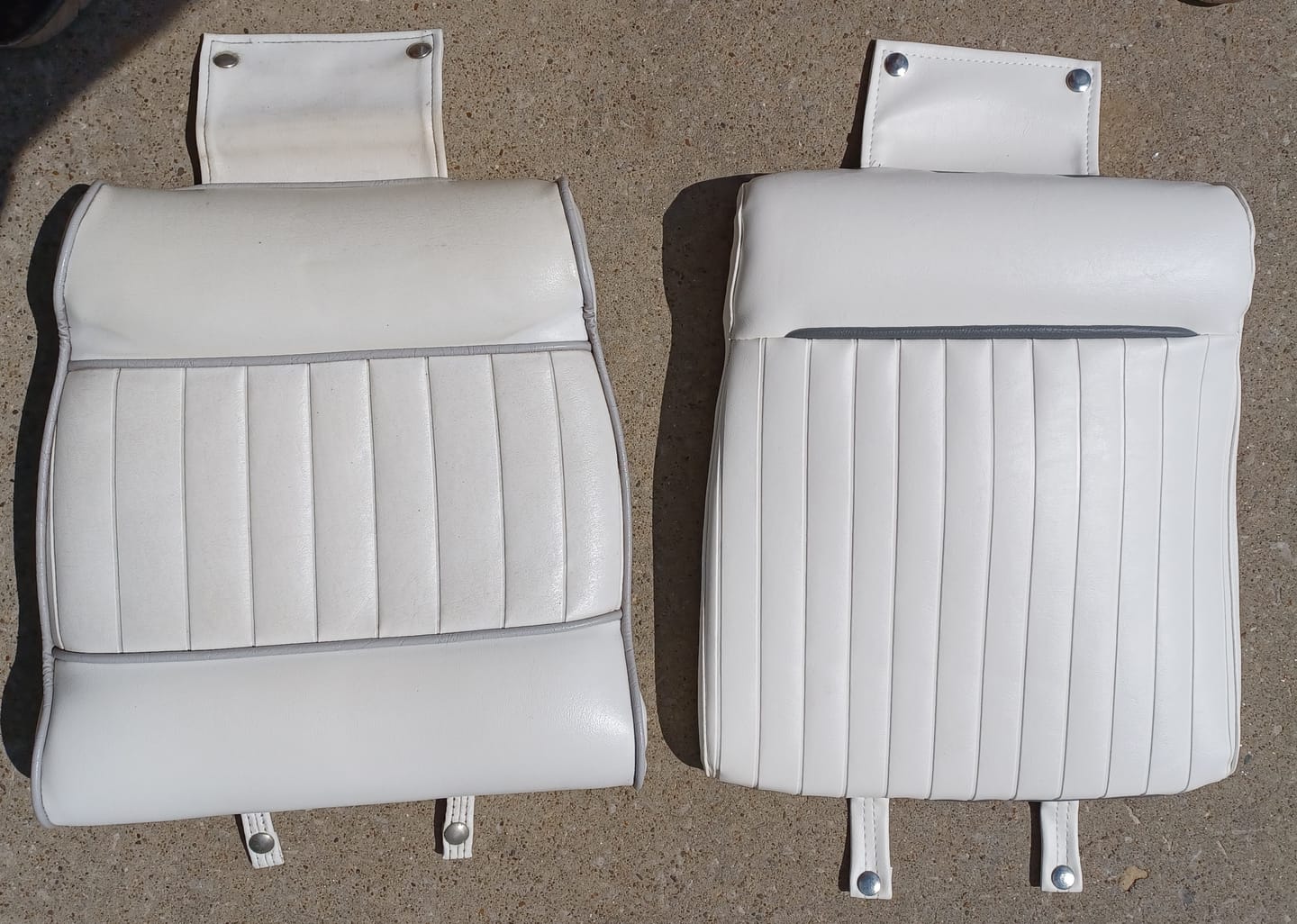 Customer photo review of Boston Whaler 160-180 Ventura & 17'-18' Dauntless Driver And Passenger Pedestal Cushions (Bright White)
