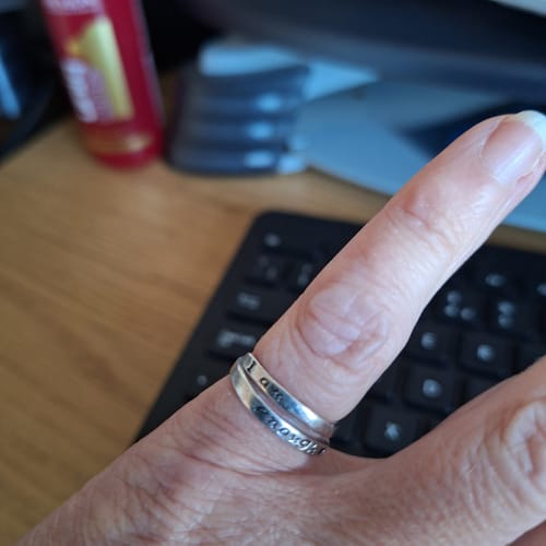 Customer photo review of I Am Enough Ring