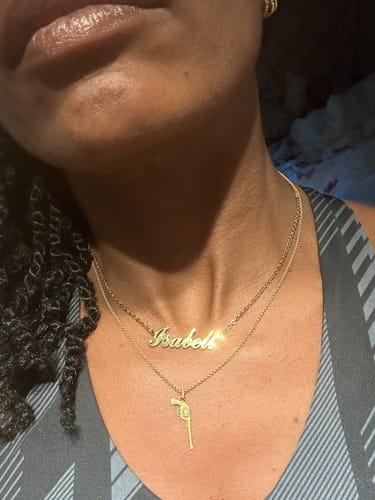 Customer photo review of Personalized Name Necklace