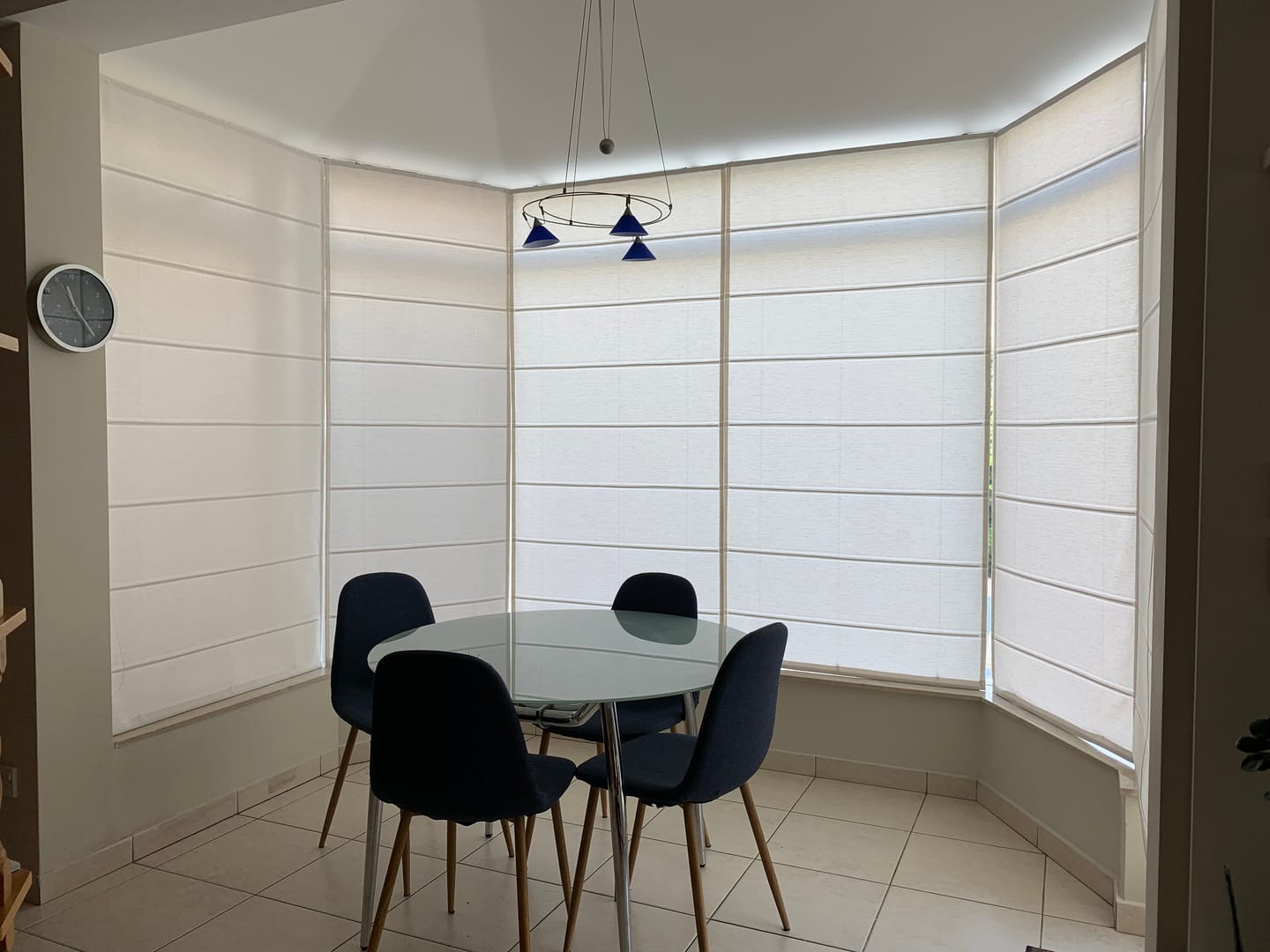 Customer photo review of Barcelona Star White Roman Blinds