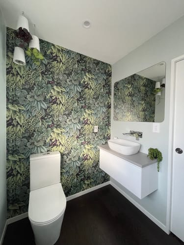Customer photo review of Cascading Garden - Lush Botanical Wallpaper - Navy