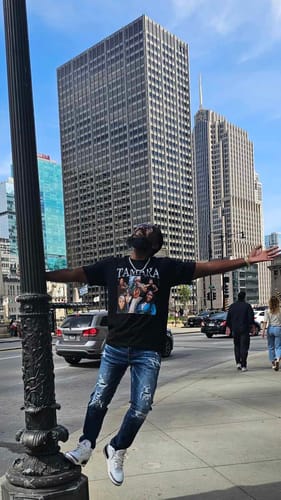 Customer photo review of CUSTOM VINTAGE TEE
