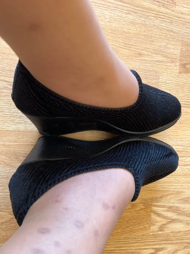 Customer photo review of Zapatilla cuña alta de pana Salemera