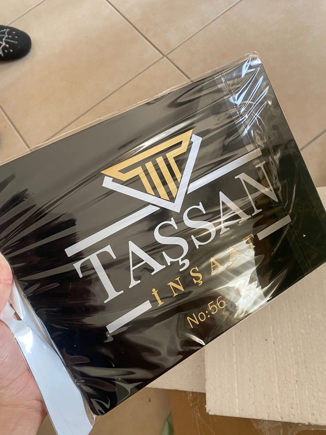 Customer photo review of Siyah Pleksi Kapı Tabelası