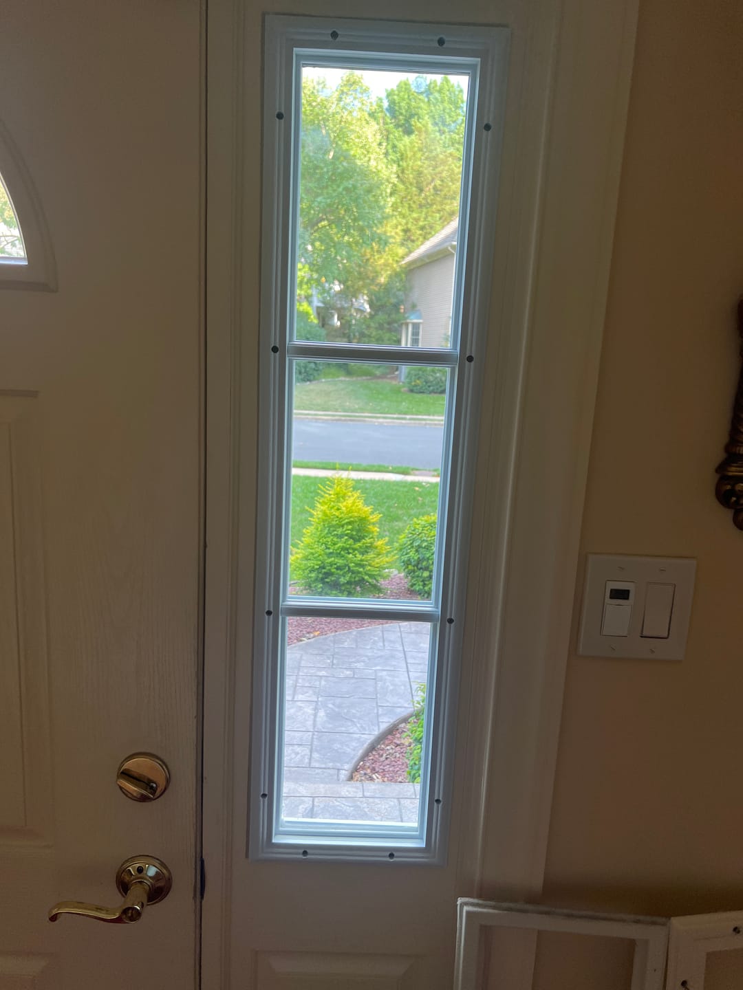 Customer photo review of Clear 3 Lite Glass and Frame Kit (Half Sidelite 10" x 38" Frame Size)