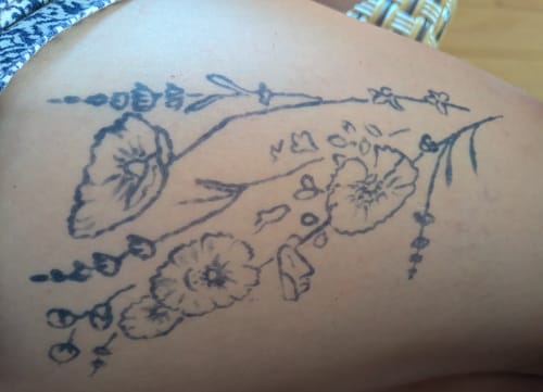 Customer photo review of 1 oz. Jagua tattoo gel combo kit