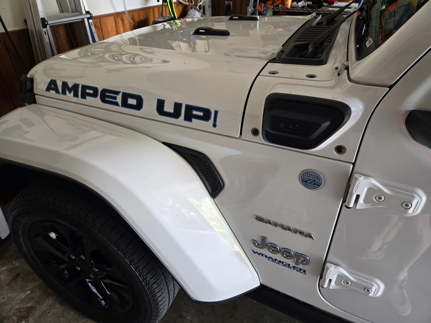 Customer photo review of Premium Black Topo Hood Lettering | Set of 2