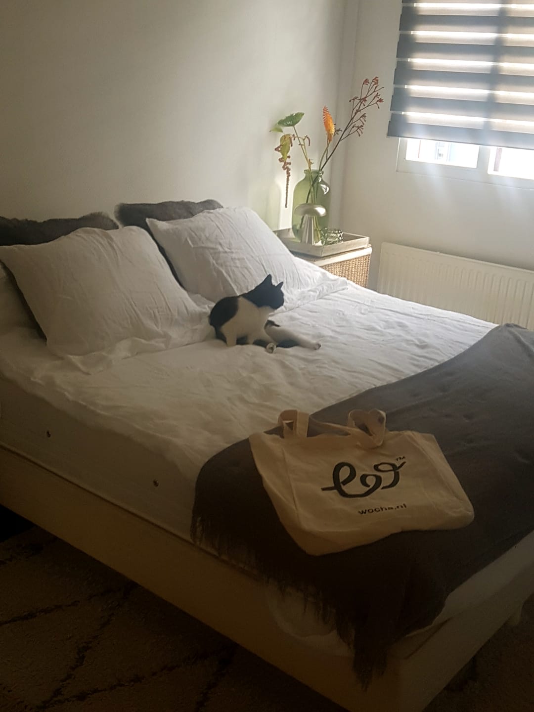 Customer photo review of Dekbedovertrek gewassen linnen wit