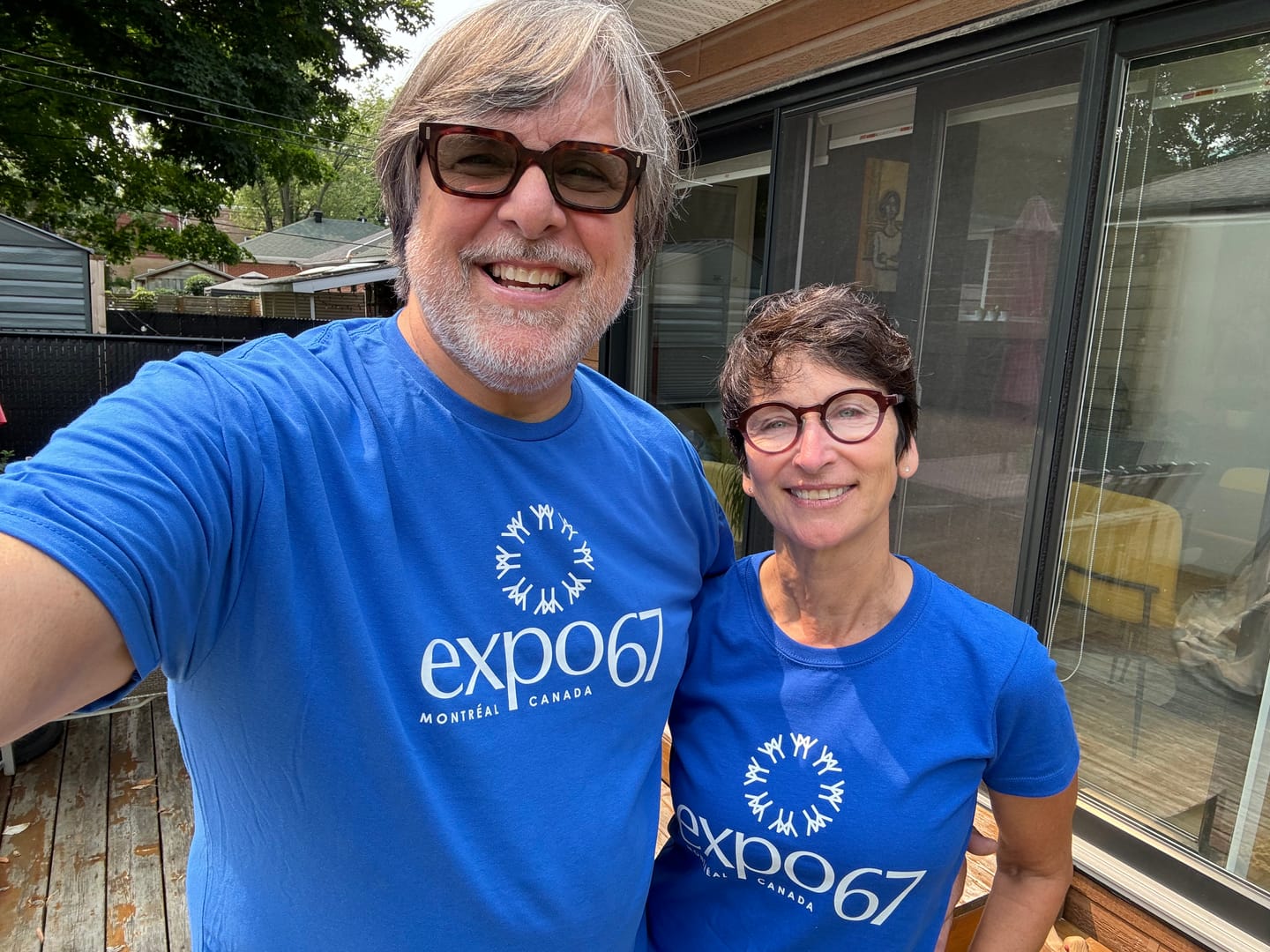Customer photo review of Expo 67 White Vertical Logo T-shirt