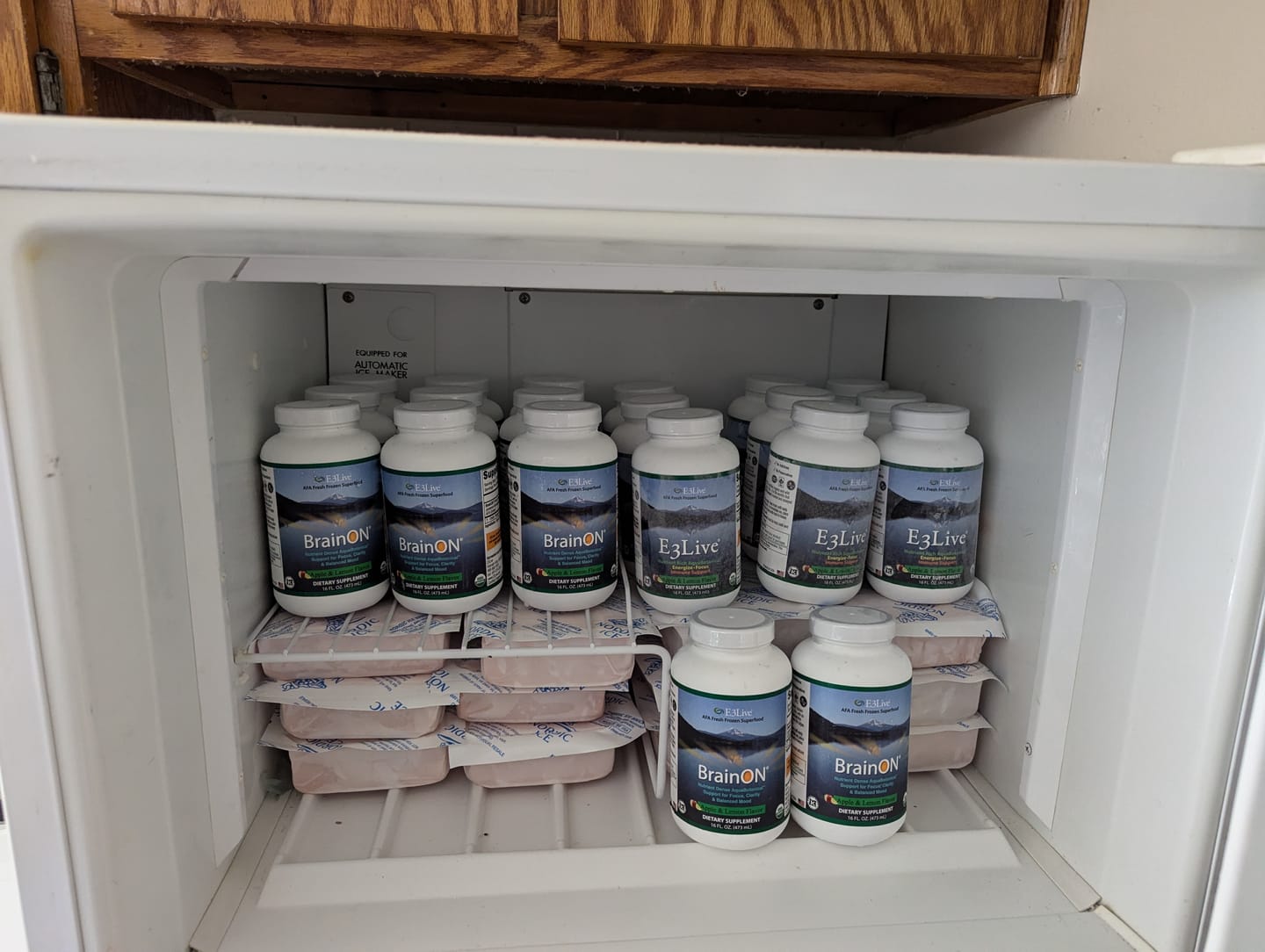 Customer photo review of E3Live® Flavored (Apple/Lemon) 16oz/473ml Pack