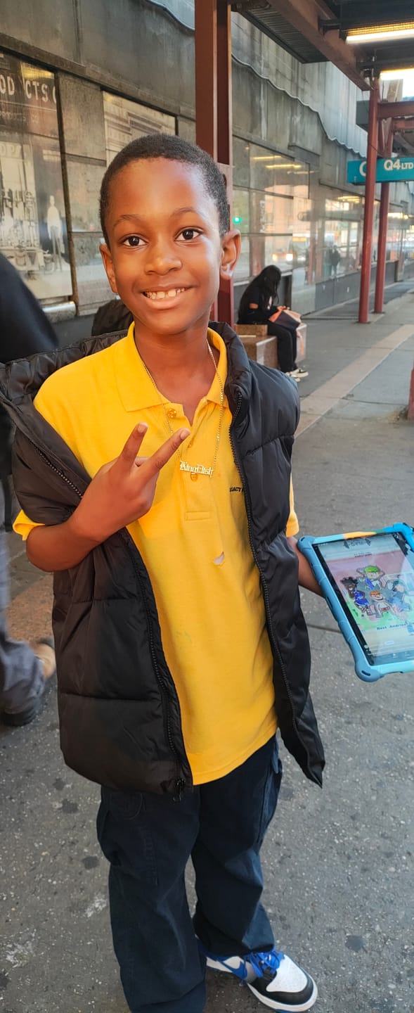 Customer photo review of Kids Gothic Name Necklace w/ Cuban Chain