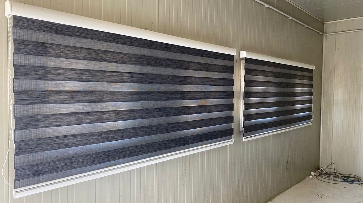 Customer photo review of Allure Steeple Gray Day & Night Blinds