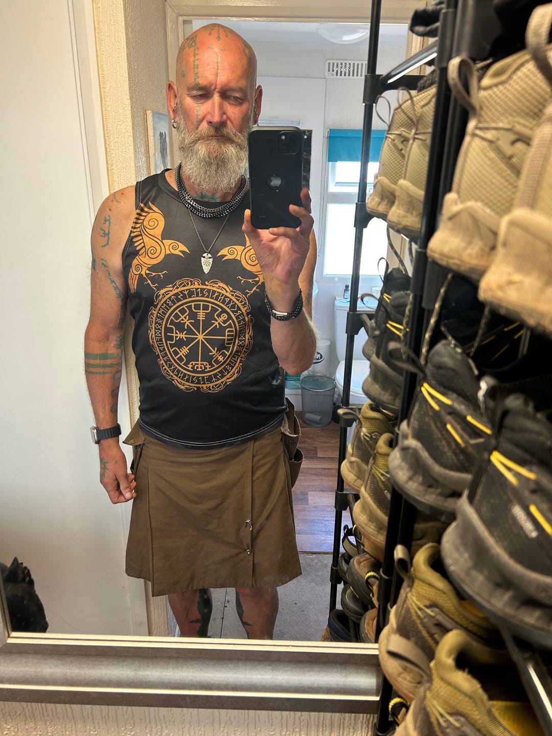 Customer photo review of Viking Sleeveless T-shirts