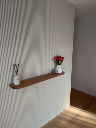 Customer photo review of Curved Floating Shelf