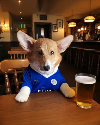 Customer photo review of Personalised Football Dog/Cat Art