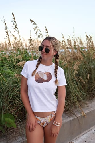 Customer photo review of 'Coconut' premium baby tee