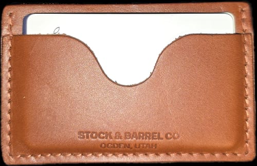 Customer photo review of No.54 | 'Chestnut' Minimalist Leather Wallet
