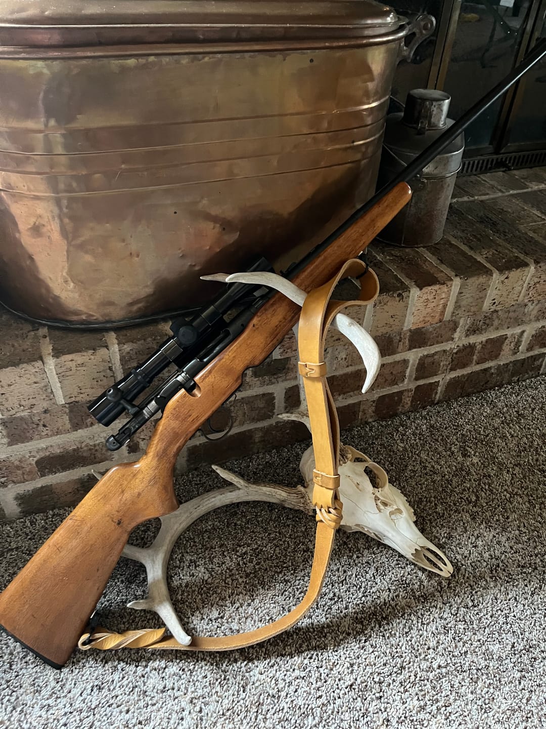 Customer photo review of American Double Tanned Latigo Leather Rifle Slings