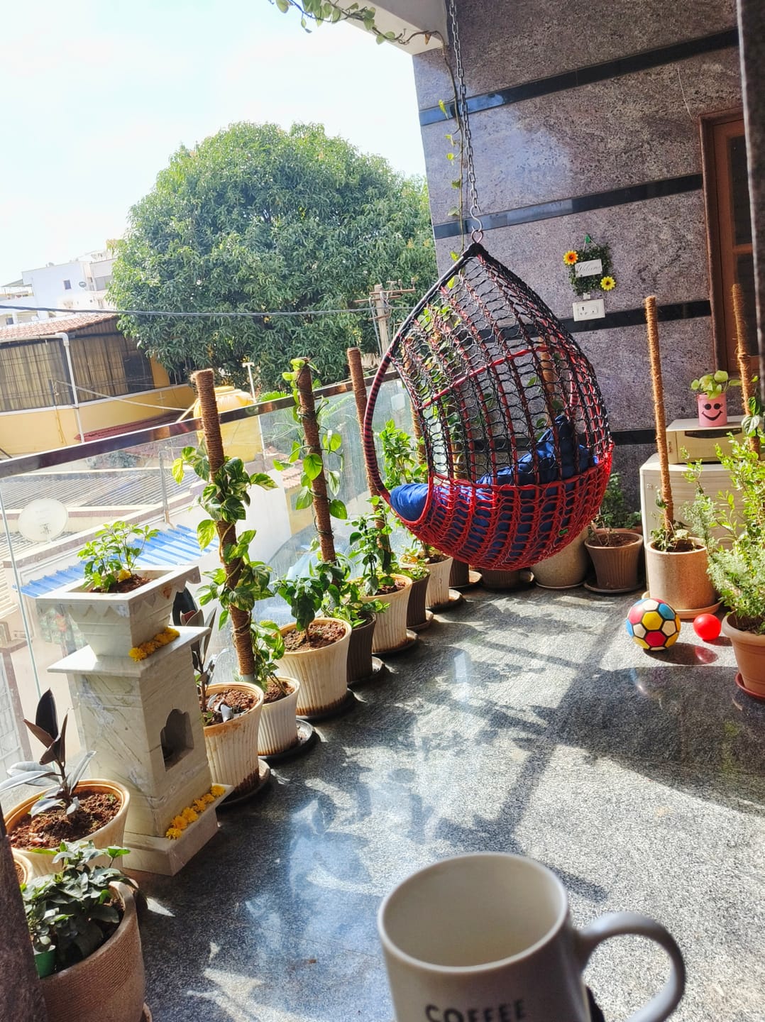Customer photo review of Marble Tulsi Pot, Green Katni Marble - Handicraft Bazaar
