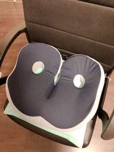 Customer photo review of Adjustable Memory Foam Sit Bone Relief Seat Cushion