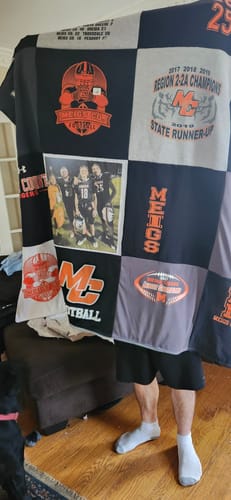 Customer photo review of Classic T-Shirt Blanket