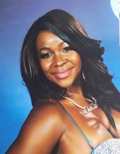 Customer photo review of Classy Tennis Custom Nameplate Chain