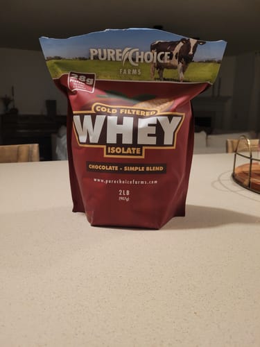 Customer photo review of Whey Protein Isolate Chocolate