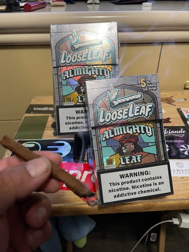 Customer photo review of Chief Keef “Almighty Leaf” LooseLeaf 5-Pack Wraps (40 Count)
