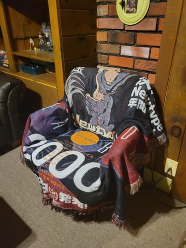 Customer photo review of Cowboy 2 Woven Blanket Tapestry