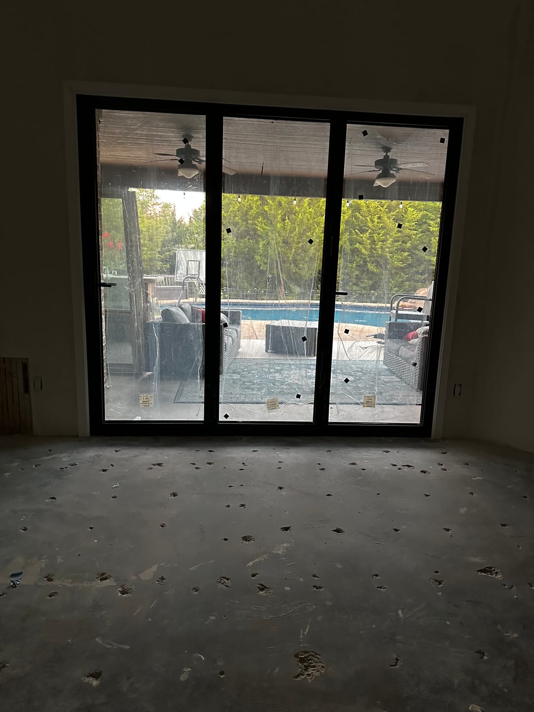 Customer photo review of 9 Ft Wide By 8 Ft Tall (108" By 96") Aluminum Bi Fold Patio Door  Outswing  Thermal Break Insulated Matt Black Finish