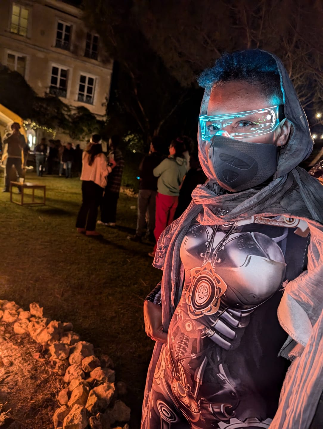 Customer photo review of Cyberpunk Techwear LED Glasses
