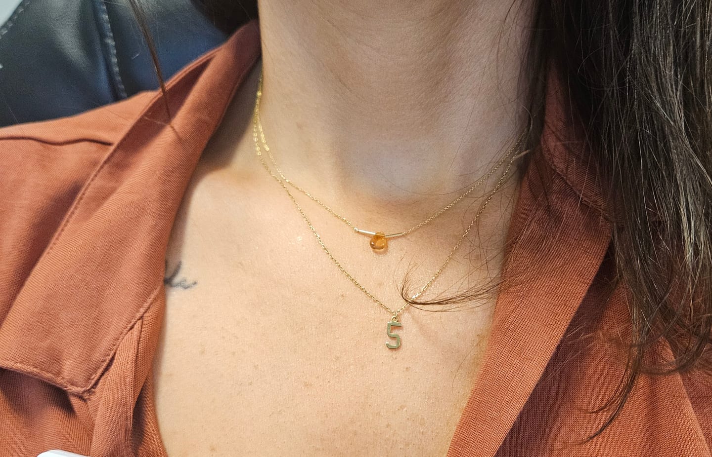 Customer photo review of Custom Number Necklace