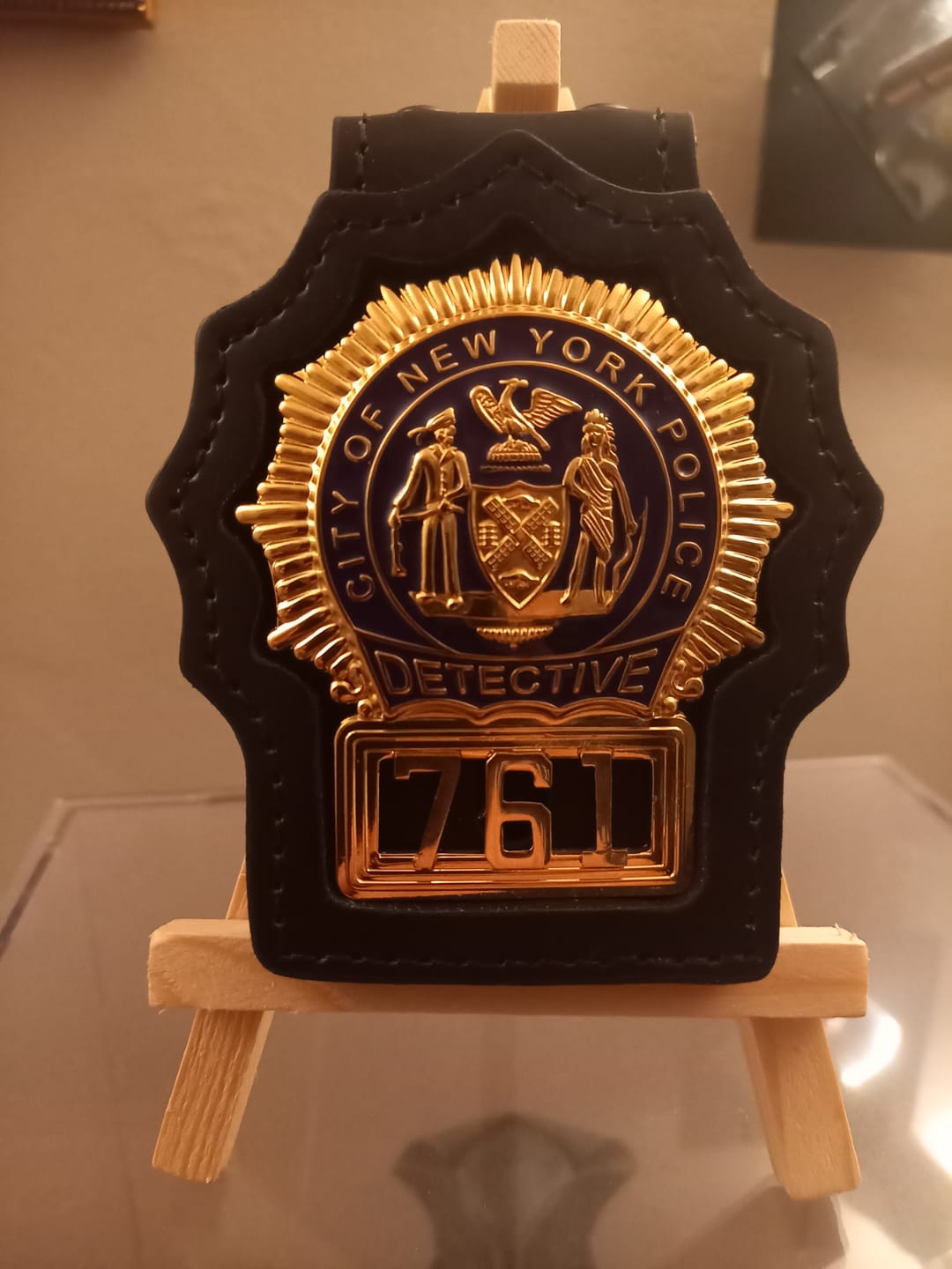 Customer photo review of NYPD New York Detective Police Badge Replica Movie Props *5 Digit Custom Number Only*