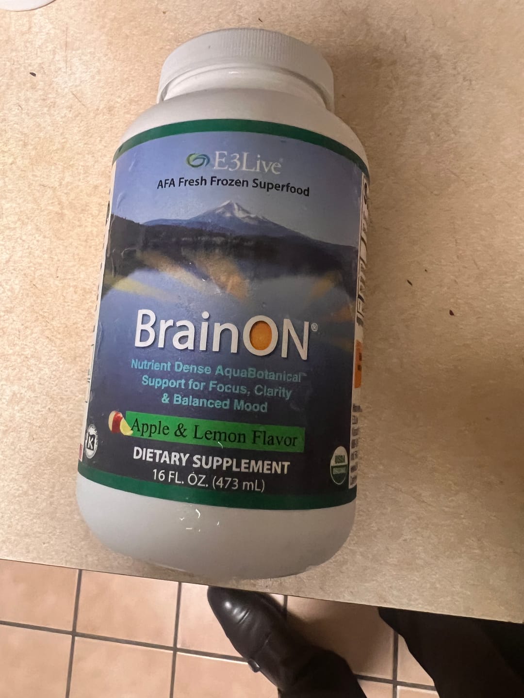 Customer photo review of BrainON® Flavored (Apple/Lemon) 16oz/473ml Pack