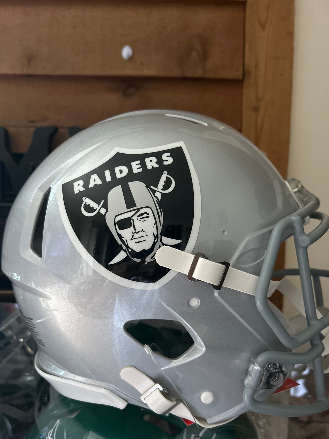 Customer photo review of Las Vegas Raiders Riddell Speed Authentic Helmet